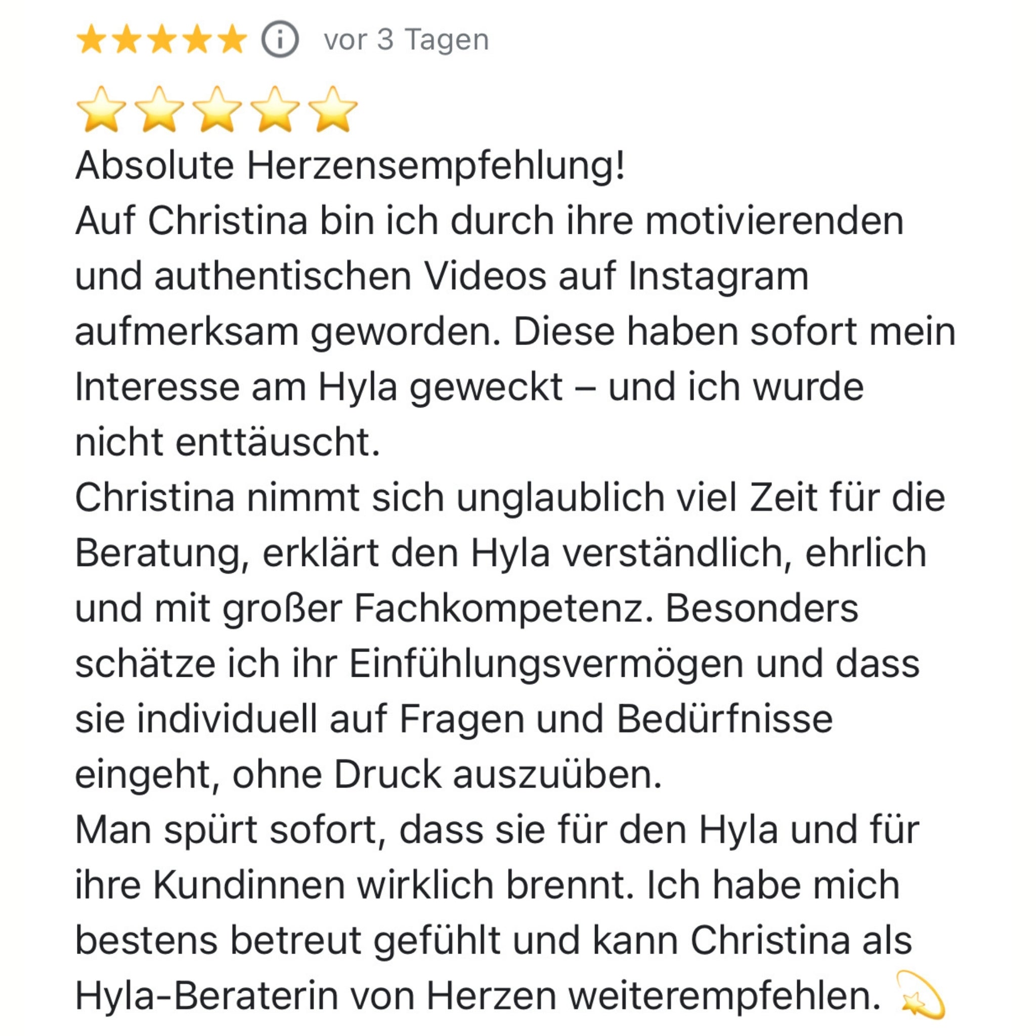 Hyla Bewertung Bedürfnisse und Fachkompetenz