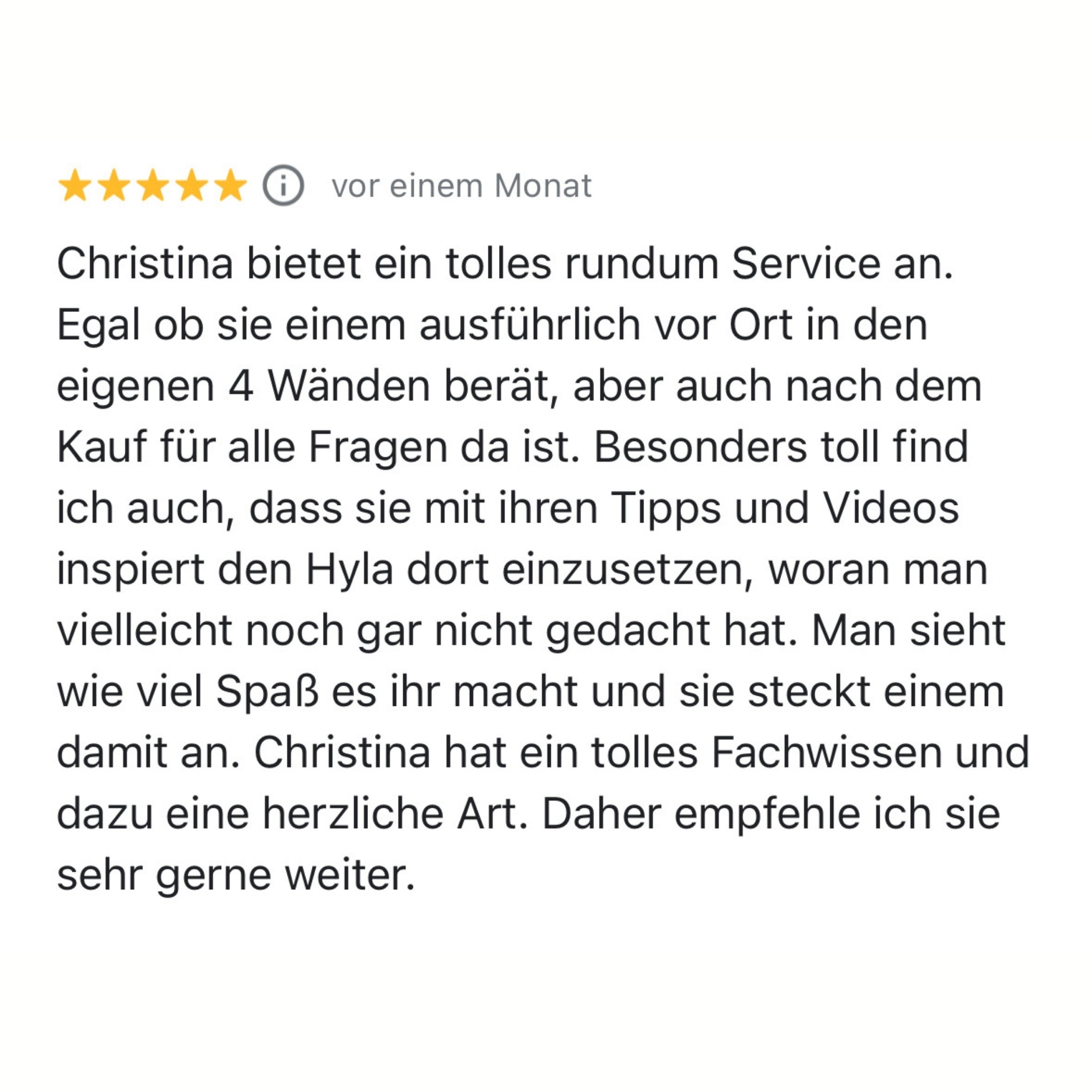 Hyla Kundin begeistert mit Service und Marketingmaterial